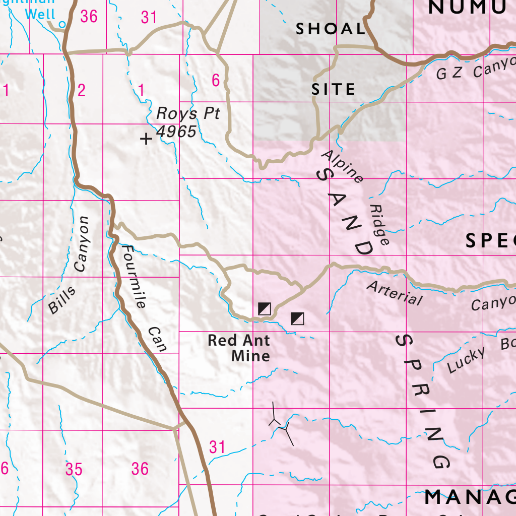 Quad 0609 - Sand Mountain Map by Nevada Department of