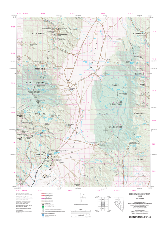 Quad 0706 - Monitor Valley Map by Nevada Department of
