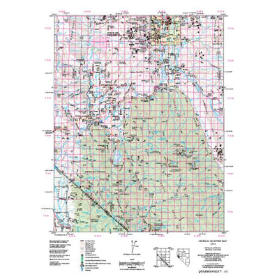 Nevada Department of Transportation Quad 0711 - Yerington digital map