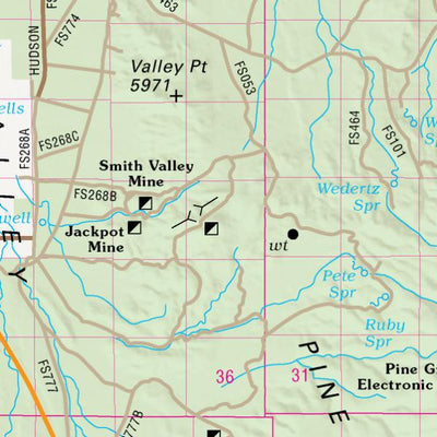 Nevada Department of Transportation Quad 0711 - Yerington digital map