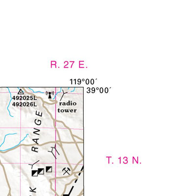 Nevada Department of Transportation Quad 0711 - Yerington digital map