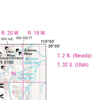 Nevada Department of Transportation Quad 0901 - Pioche digital map