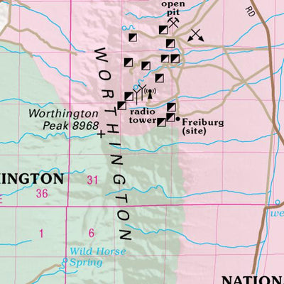 Nevada Department of Transportation Quad 0904 - Rachel digital map