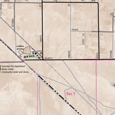 Nevada Department of Transportation Sandy Valley Area Map digital map