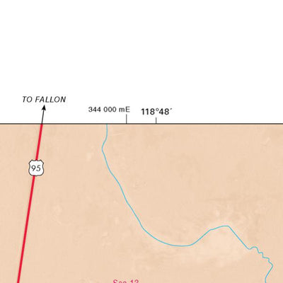 Nevada Department of Transportation Schurz Area Map digital map