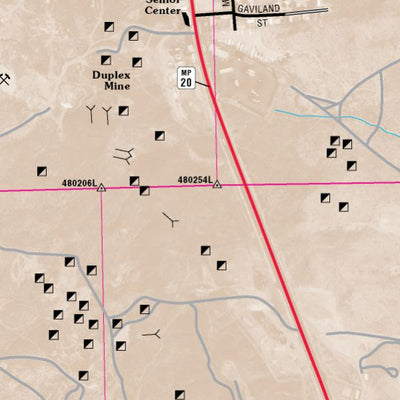 Nevada Department of Transportation Searchlight Area Map digital map