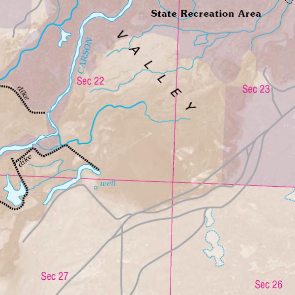 Silver Springs Area Map by Nevada Department of Transportation Avenza