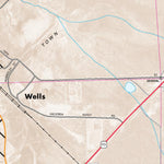 Nevada Department of Transportation Wells Area Map digital map