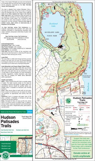 New York-New Jersey Trail Conference Hudson Palisades (Map 110) : 2023 : Trail Conference digital map