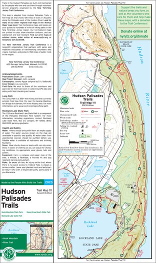 New York-New Jersey Trail Conference Hudson Palisades (Map 111) : 2023 : Trail Conference digital map