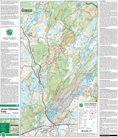 New York-New Jersey Trail Conference Jersey Highlands (West - Map 126) : 2016 : Trail Conference bundle exclusive