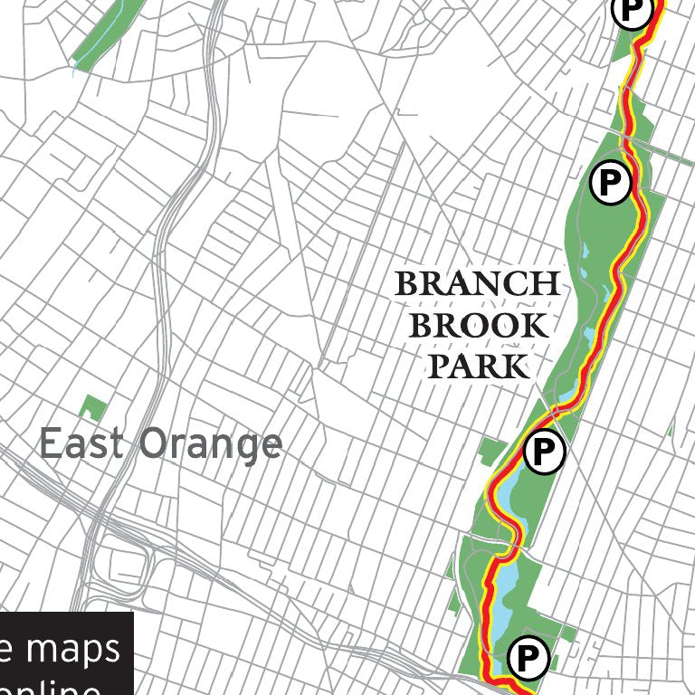 Lenape Trail Overview Map, Essex County, NJ by New YorkNew Jersey
