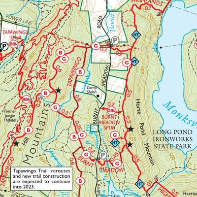 New York-New Jersey Trail Conference Northern New Jersey Highlands (Combined Map, with A.T. Corridor Map) : 2021 : Trail Conference bundle