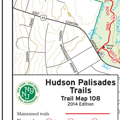New York-New Jersey Trail Conference *OLD EDITION* 108 - Hudson Palisades (#1) - 2014 - Trail Conference bundle exclusive