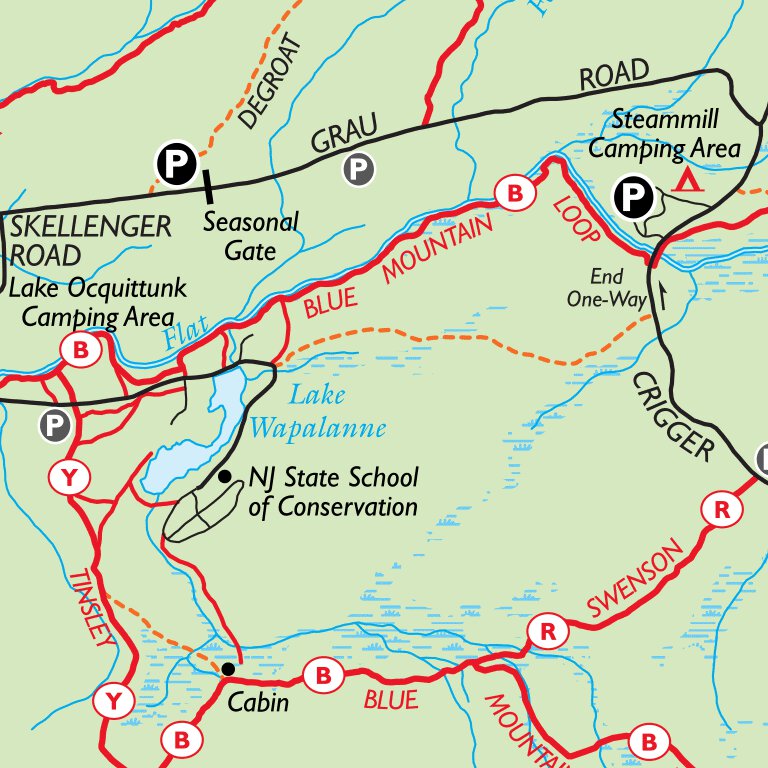 Stokes State Forest - NJ State Parks Map by New York-New Jersey Trail ...