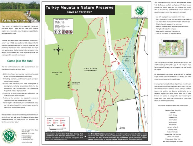 Turkey Mountain Nature Preserve - Yorktown Parks Map by New York