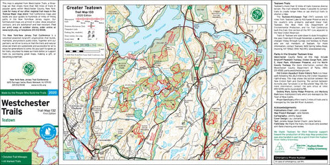 New York-New Jersey Trail Conference Westchester (Greater Teatown - Map 133) : 2020 : Trail Conference digital map