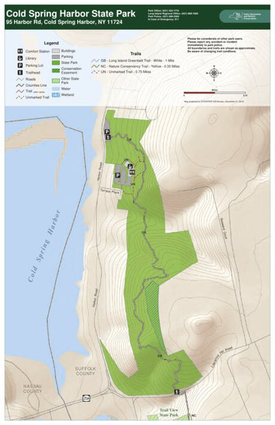 New York State Parks Cold Spring Harbor Trail Map digital map