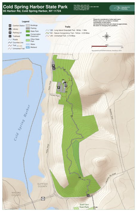 Cold Spring Harbor Trail Map by New York State Parks | Avenza Maps