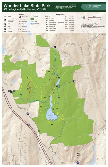 Wonder Lake State Park Trail Map by New York State Parks | Avenza Maps