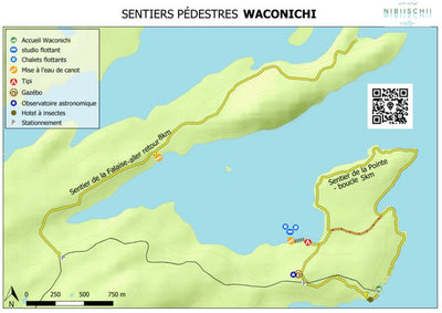 Nibiischii Sentiers du site du lac Waconichi digital map