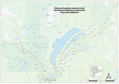 Nibiischii Territoire des réserves fauniques Assinica et des lacs Albanel-Mistassini-et-Waconichi digital map