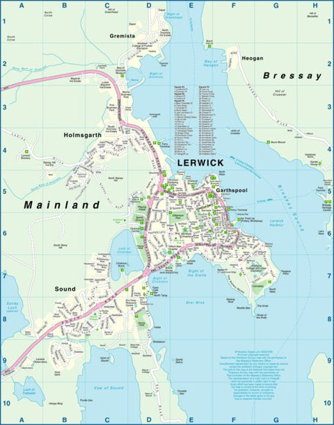 Nicolson Digital Ltd Lerwick digital map