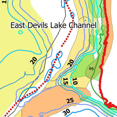 None 8452 Map 10A - East Devils Lake White Backdrop bundle exclusive