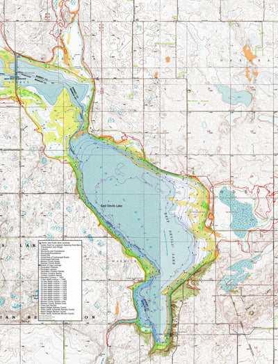 None 8452 Map 10B - East Devils Lake Topographic Backdrop bundle exclusive