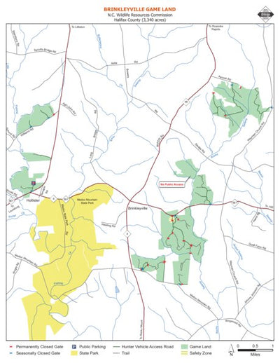 North Carolina Wildlife Resources Commission Brinkleyville Game Land digital map