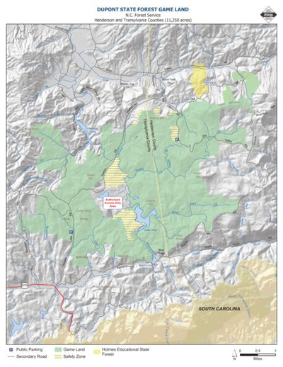 North Carolina Wildlife Resources Commission Dupont State Forest Game Land digital map
