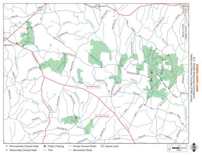 North Carolina Wildlife Resources Commission Embro Game Land digital map