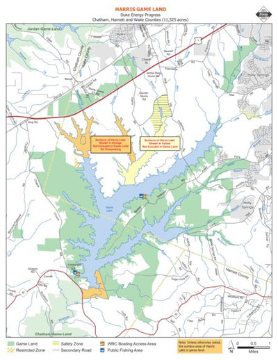 Harris Game Land Map by North Carolina Wildlife Resources Commission ...