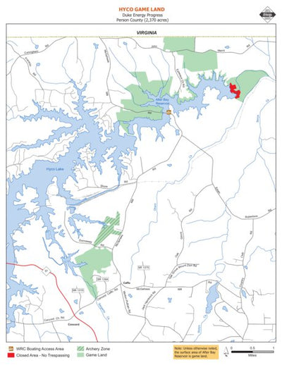 North Carolina Wildlife Resources Commission Hyco Game Land digital map