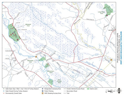 North Carolina Wildlife Resources Commission Whitehall Plantation Game Land digital map