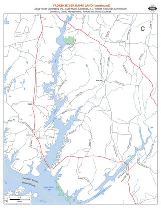 Yadkin River Game Land Map by North Carolina Wildlife Resources ...