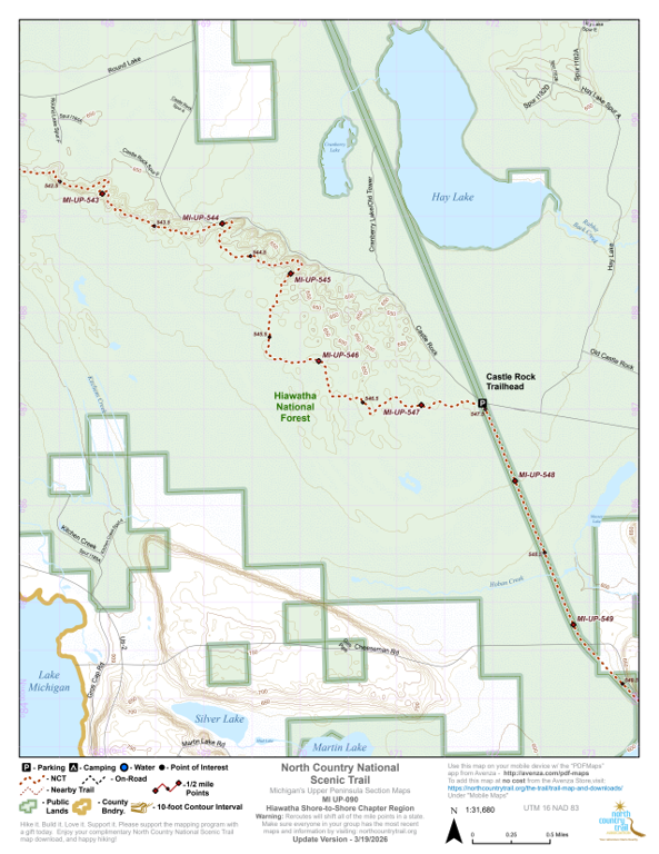 MI-UP-090 Map by North Country Trail Association | Avenza Maps