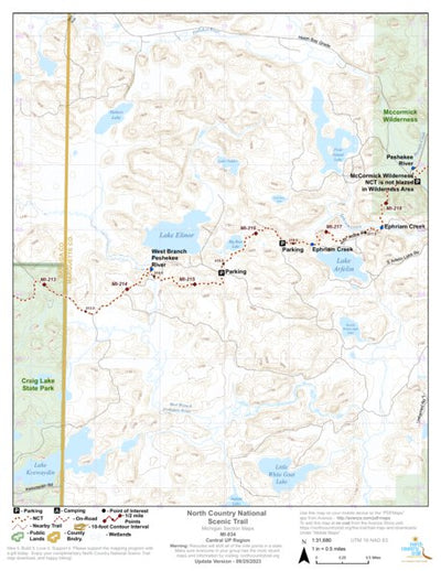 North Country Trail Association NCT MI-034 digital map