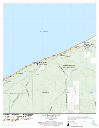 North Country Trail Association NCT MI-070 digital map
