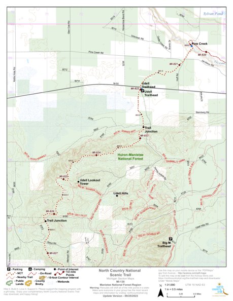 North Country Trail Association NCT MI-130 digital map