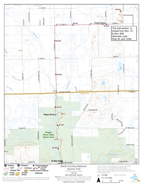 North Country Trail Association NCT MI-146 digital map