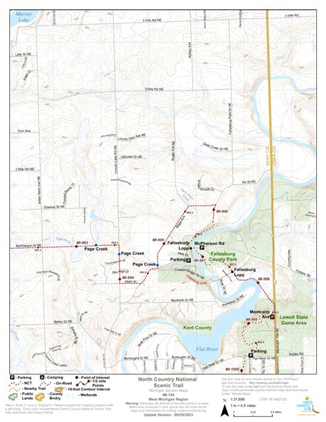 North Country Trail Association NCT MI-154 digital map
