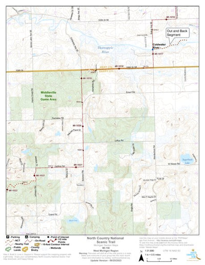 North Country Trail Association NCT MI-158 digital map