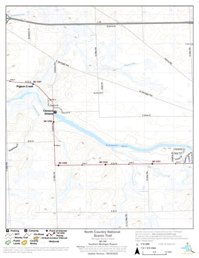 North Country Trail Association NCT MI-169 digital map