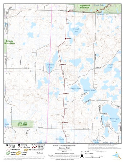 North Country Trail Association NCT MN-013 digital map