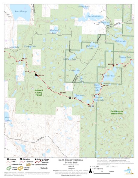 North Country Trail Association NCT MN-034 digital map