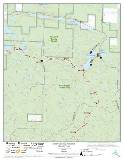 North Country Trail Association NCT MN-035 digital map