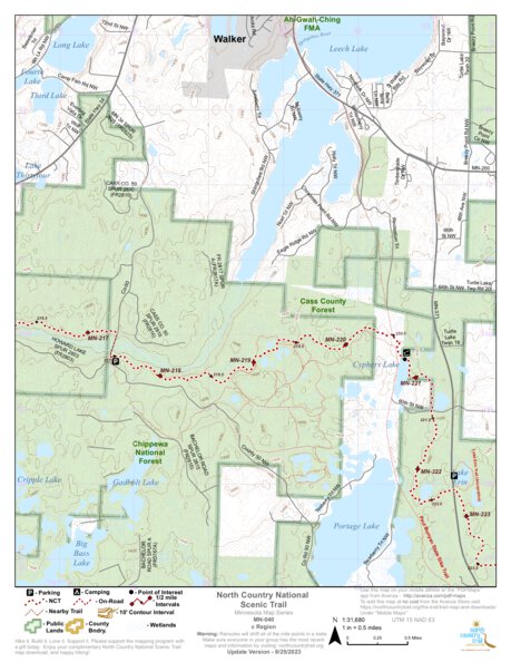 North Country Trail Association NCT MN-040 digital map