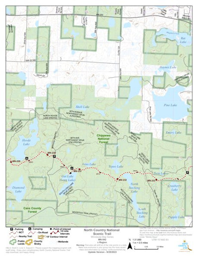 North Country Trail Association NCT MN-042 digital map