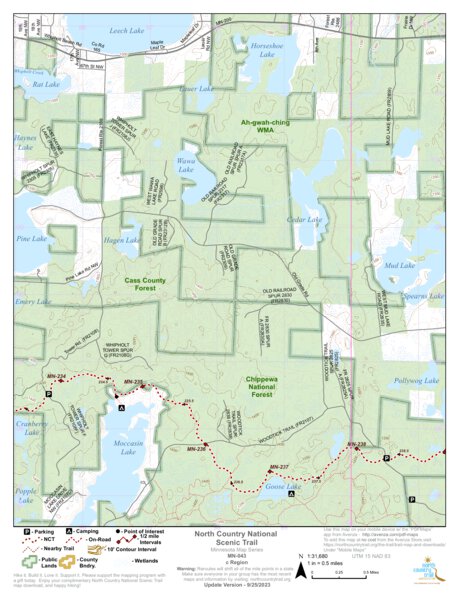 North Country Trail Association NCT MN-043 digital map
